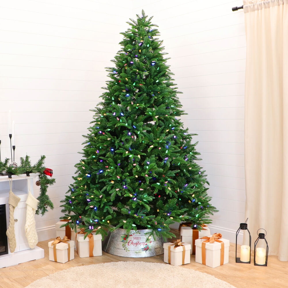 7.5 Jingle Pine Artificial Christmas Tree - Multicolor LED Lights