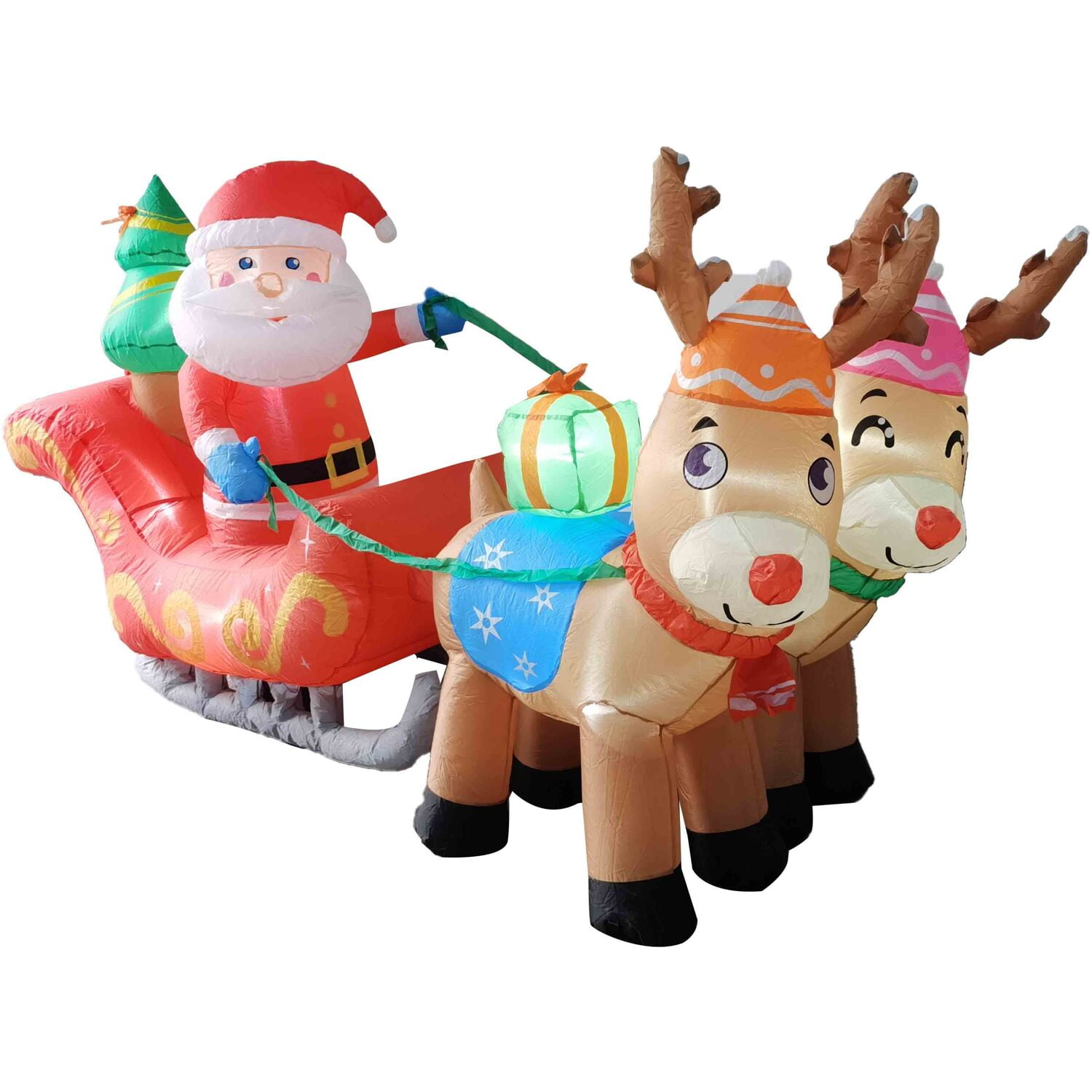 Reindeer Rideable Sledge With Reindeer