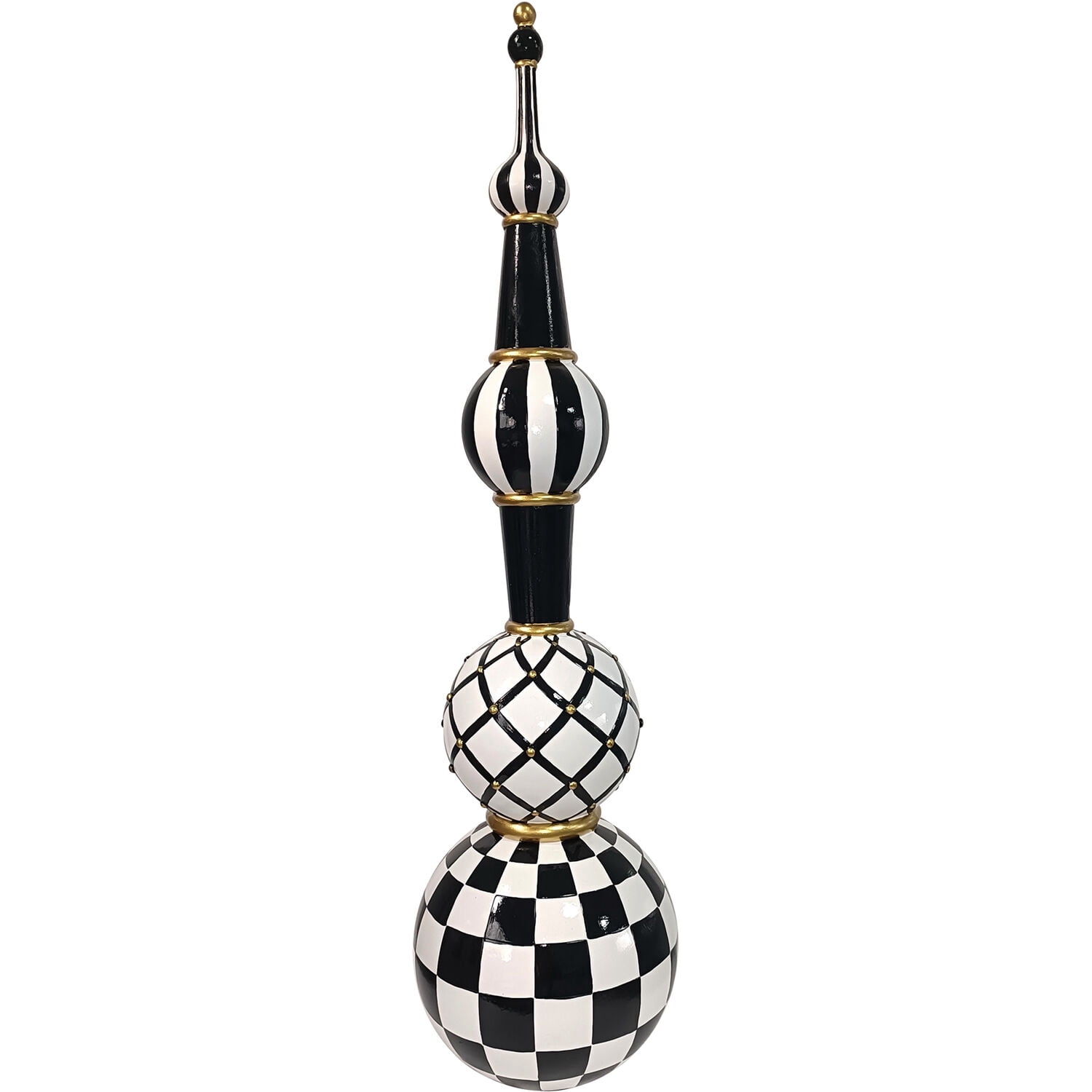 Fraser Hill Farm Black and White Finial Christmas Decoration, 36-In.