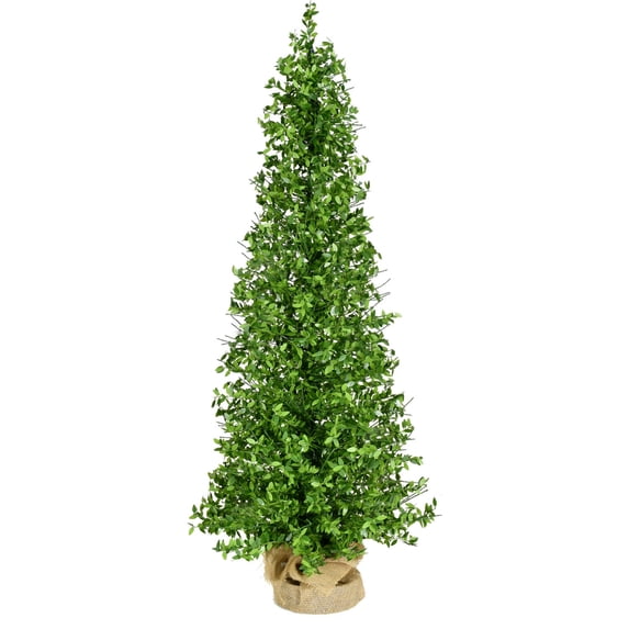 Fraser Hill Farm Boxwood Decorative Tree in Burlap Bag, 3 Feet Tall | Artificial Tree Makes Perfect Porch Decoration | Holiday Decoration for Indoor and Covered Outdoor Use | FFBXPT036-0GR