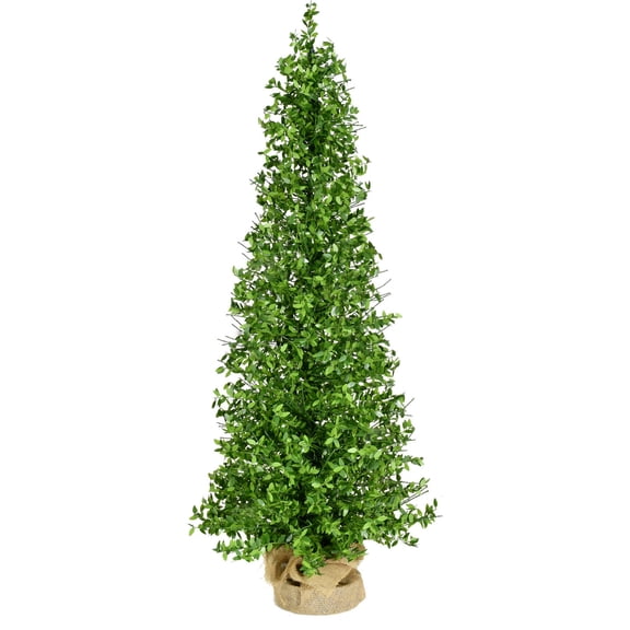 Fraser Hill Farm Boxwood Decorative Tree in Burlap Bag, 3 Feet Tall | Artificial Tree Makes Perfect Porch Decoration | Holiday Decoration for Indoor and Covered Outdoor Use | FFBXPT036-0GR