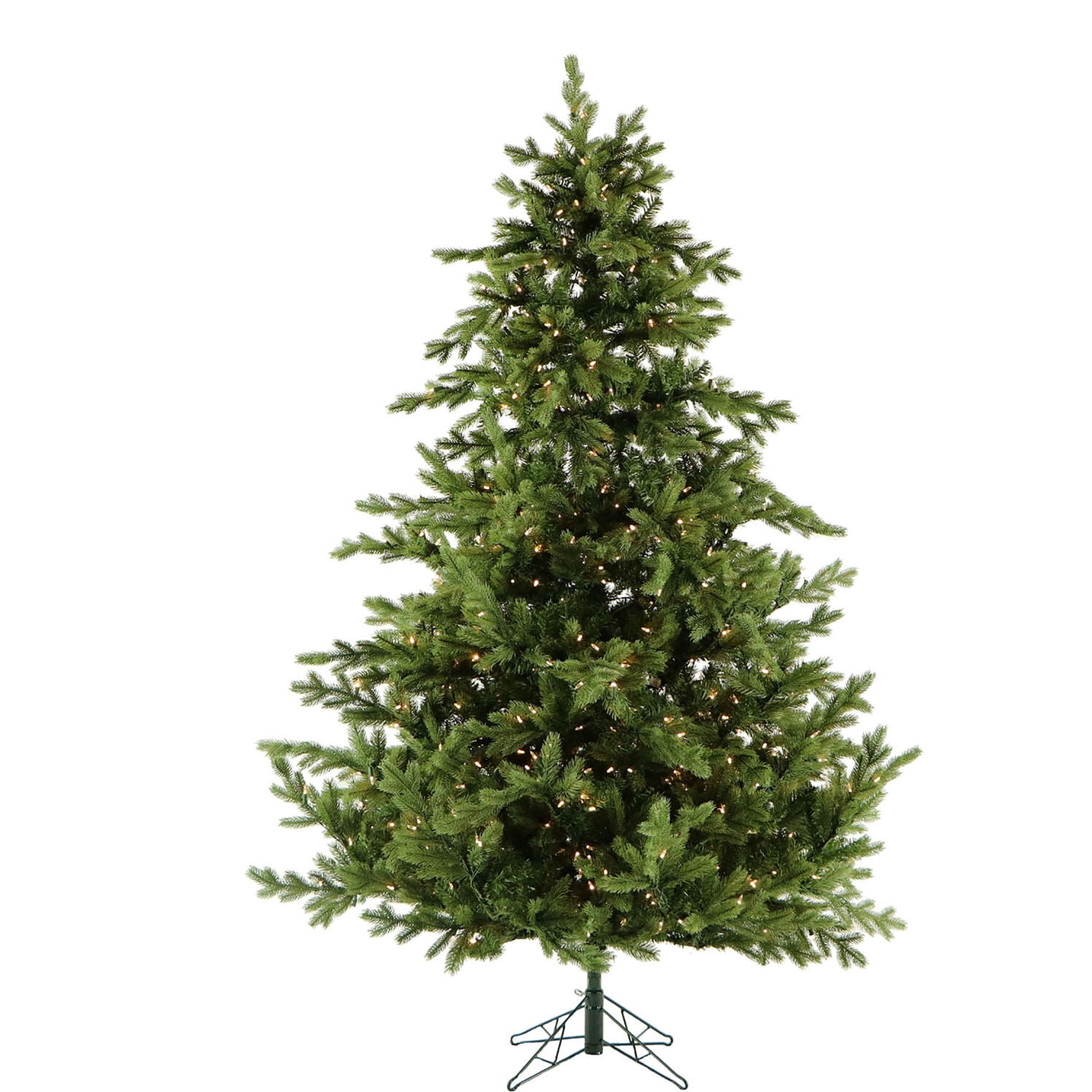 10-Ft Green Pine Christmas Tree with Warm White LED Lights