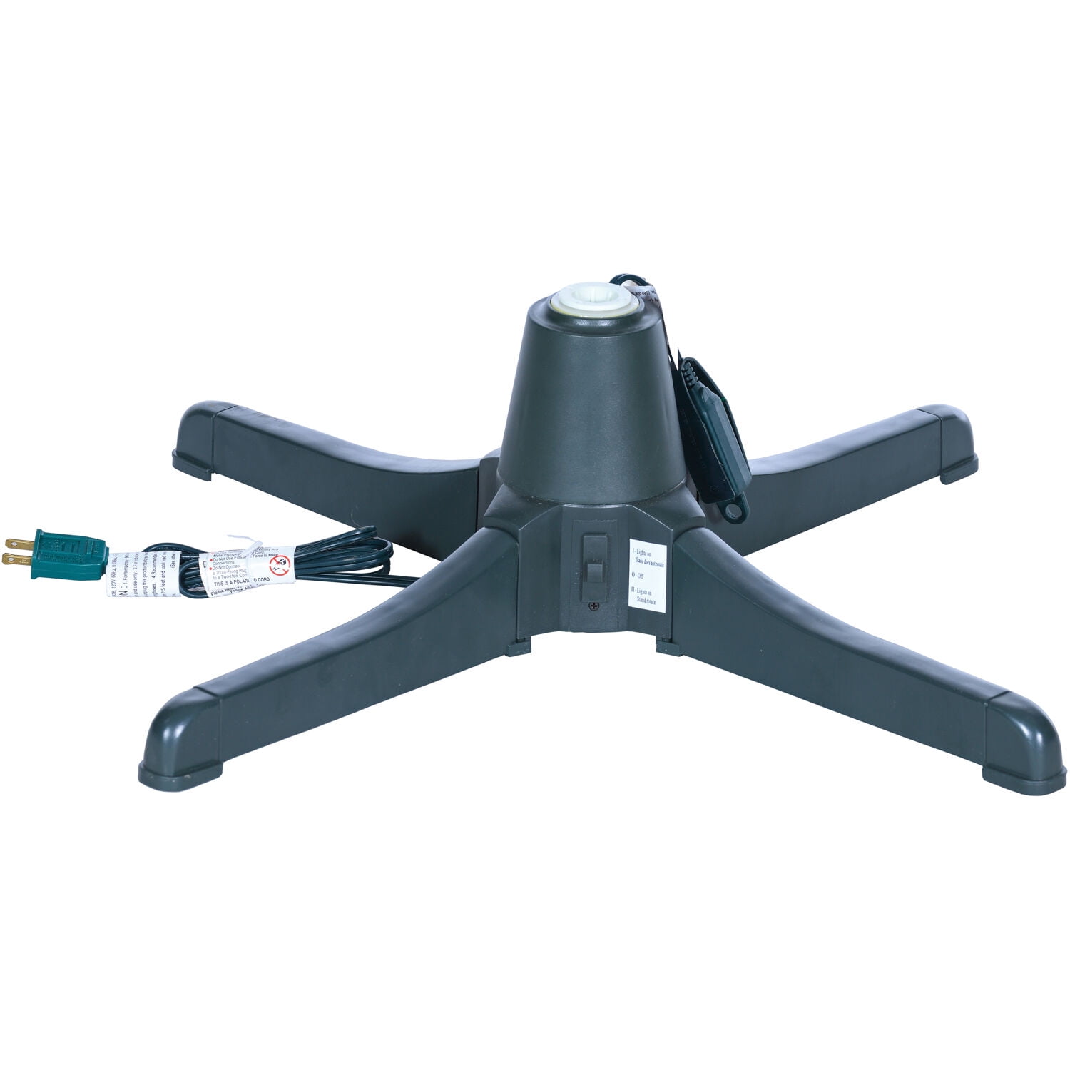 Fraser Hill Farm Green Plastic 360 Degree Rotating Artificial Christmas