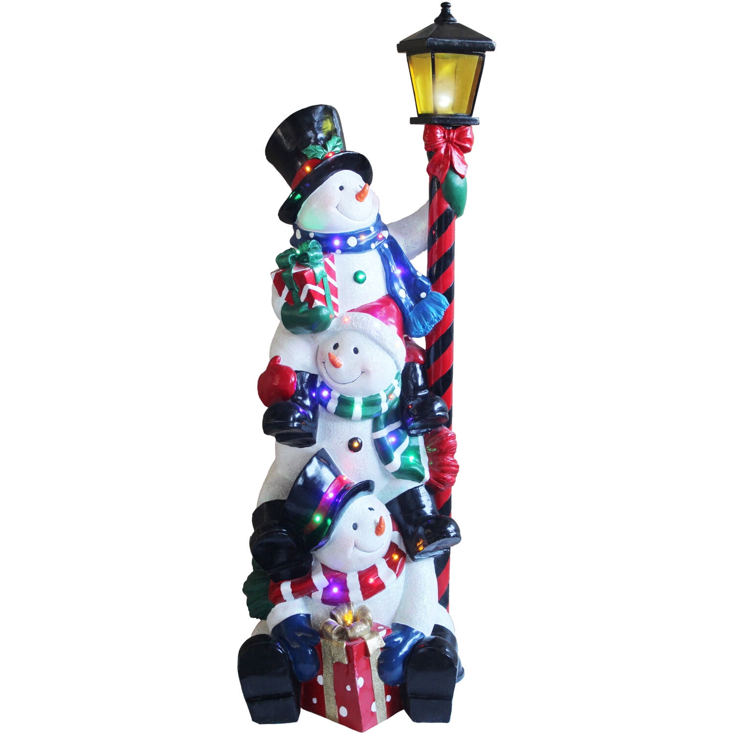 Fraser Hill Farm 5 ft. LED Christmas Stacking Snowman Pair with Musical Countdown  Clock FFRS062-SNM3-WT - The Home Depot