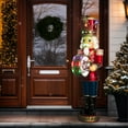 thumbnail image 1 of Fraser Hill Farm Indoor/Outdoor Christmas 5-ft. Nutcracker with 15 Multi-Color LED Lights, 1 of 9