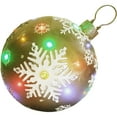 thumbnail image 1 of Fraser Hill Farm Indoor/Outdoor Oversized Christmas Decor w/ Long-Lasting LED Lights, 18-in. Jeweled Ball Ornament w/Snowflake Design in Gold, 1 of 5
