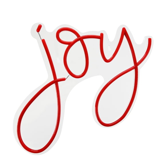 Fraser Hill Farm Neon LED Joy Sign Red 13.8-in.