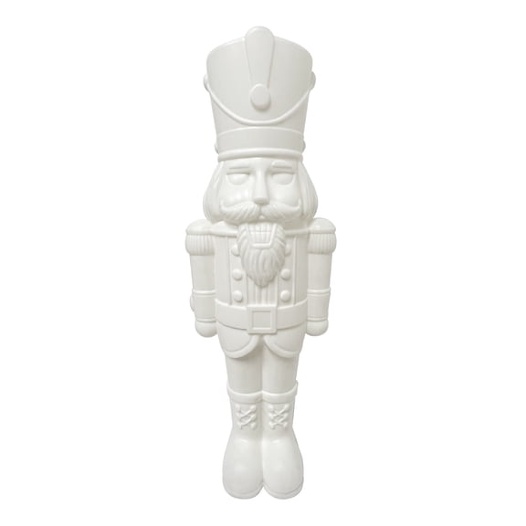 Fraser Hill Farm Nutcracker Soldier Blow Mold DIY Paintable White 24 in.