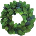 thumbnail image 1 of Fraser Hill Farm PVC Decorated Pine Round Christmas Wreath, with Multi Hue Magnolia Leaf 30" (Green), 1 of 2