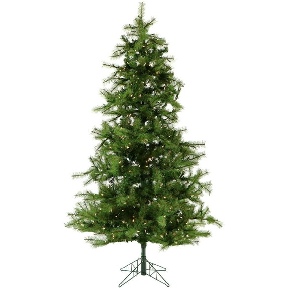 Fraser Hill Farm Pre-Lit 7.5' Southern Peace Pine Artificial Christmas Tree with Clear LED Lighting