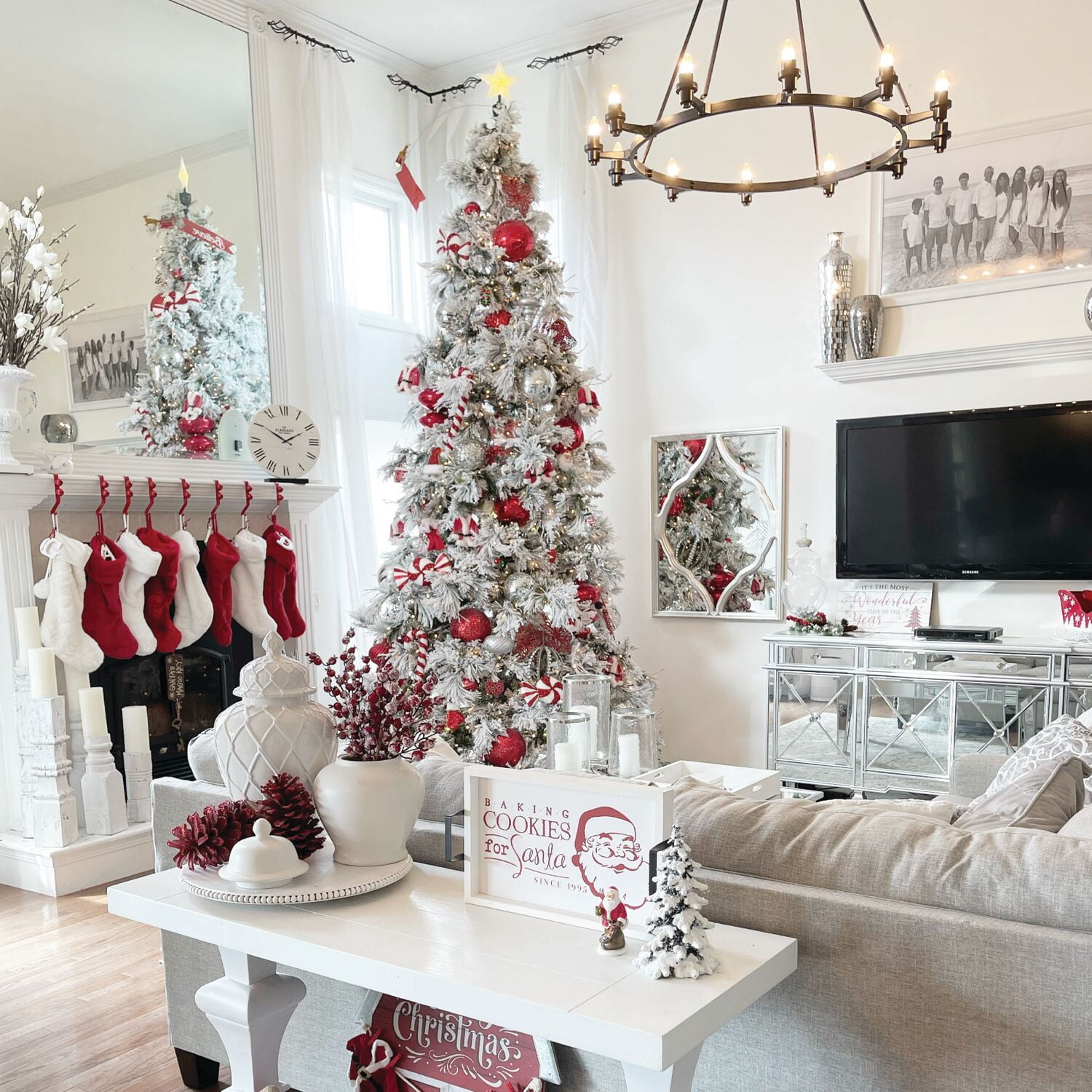Fraser Hill Farm 12-Ft. Flocked Snowy Pine Christmas Tree with White ...