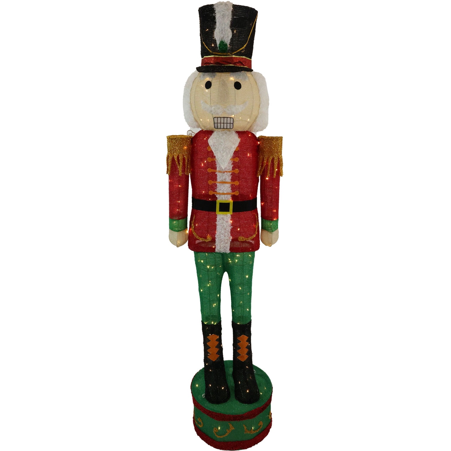 Fraser Hill Farm Prelit LED Tinsel Nutcracker, Indoor/Outdoor, 6-ft.