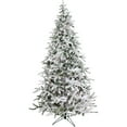 thumbnail image 1 of Fraser Hill Farm 10-Ft Flocked Mountain Pine Artificial Christmas Tree with White Incandescent Smart Lights, FFMP010-3SN, 1 of 13