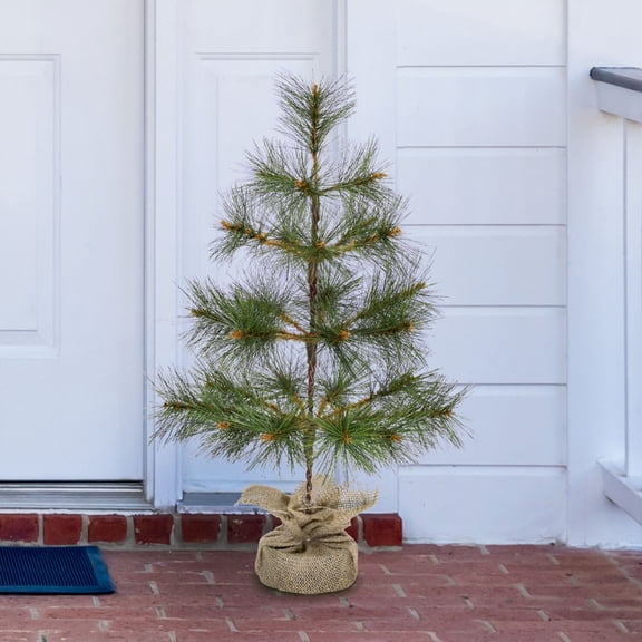 Fraser Hill Farm 3-ft. Farmhouse Fir Christmas Tree with Burlap Bag, FFFF036-0GR