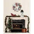 thumbnail image 1 of Fraser Hill Farm Tartan Christmas 5-Piece Decorating Kit: Frosted Wreath, Lightly Frosted Tree, Pre-Lit Lantern, Sleigh, and Gift Box, 1 of 9