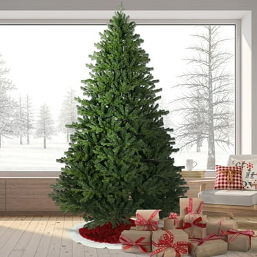 Fraser Hill Farm Traditional Green Christmas Tree, 7.5 Feet Tall | Oregon Pine Artificial Tree | Perfect for Family Room, Living Room, or Dens | Unlit