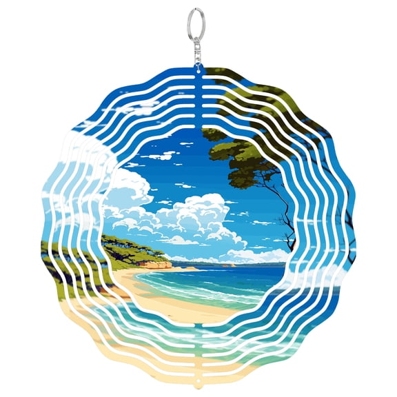 Fraser Island Australia Beach 3D Wind Spinner Kinetic Hanging Yard Art Outdoor Garden Decor Sand Island Gift