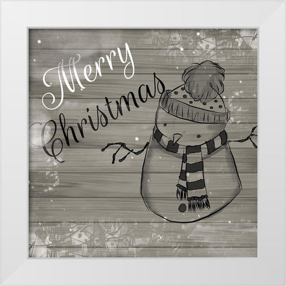 Fraser, Orane 20x20 White Modern Wood Framed Museum Art Print Titled - ChristmAs Black And White