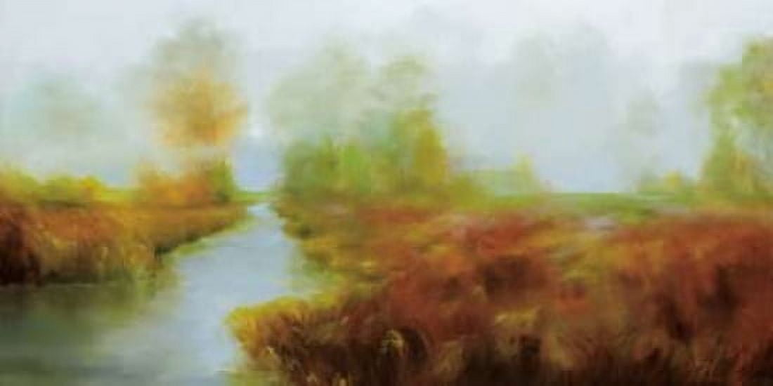 Fraser River Park Canvas Art - Tetiana Zakharova (10 x 20)