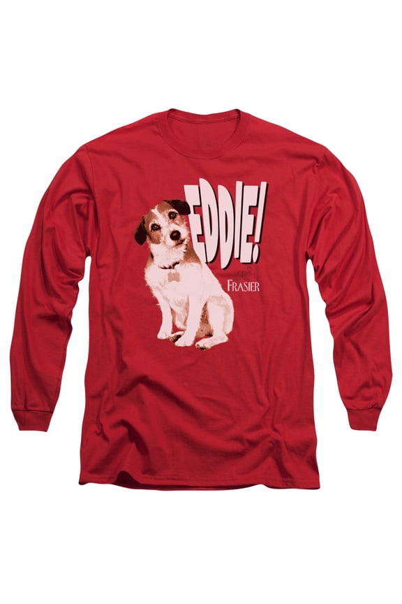 Frasier Eddie Long Sleeve Adult 18/1 T-Shirt Red