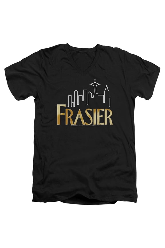 Frasier - Frasier Logo - Slim Fit V Neck Shirt - Small
