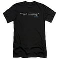 thumbnail image 1 of Frasier Im Listening Adult 30/1 T-Shirt Black, 1 of 1