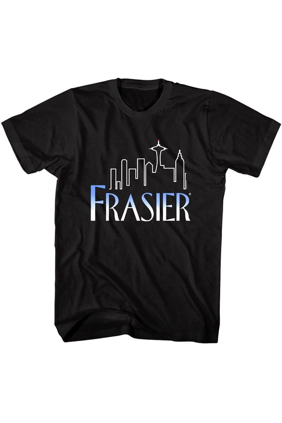 Frasier - Logo - American Classics - Solid Black Adult Short Sleeve T-Shirt
