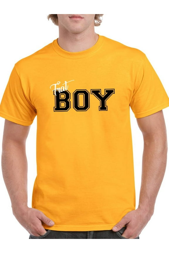 Frat Boy Fraternity Grapic Men Gold T-Shirt, Male Large