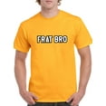 thumbnail image 1 of Frat Bro Fraternity Grapic Men Gold T-Shirt, Male Large, 1 of 4