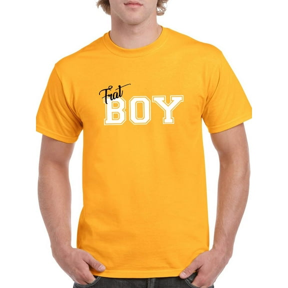 Fraternity Frat Boy Graphic Men Gold T-Shirt, Male Large