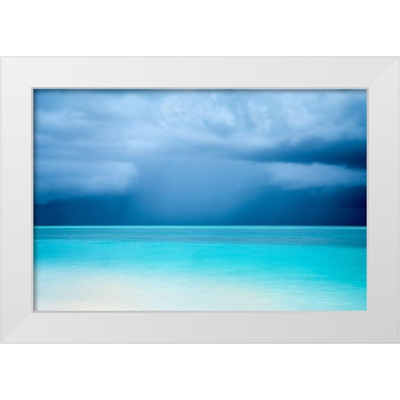 Frates, Dennis 14x11 White Modern Wood Framed Museum Art Print Titled - Blue Umbra