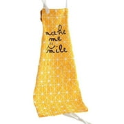 Frau Kochen Schürze Küchenschürze, Baumwolle Backen Schürze mit Taschen (Gelb)