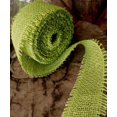 thumbnail image 1 of Burlap Fabric Frayed Burlap Ribbon, Green, 2.5 in Wide x 10 Yards, Serged Edges, 1 of 1