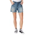 thumbnail image 1 of Frayed Women's Denim Frayed Hem Midi Shorts (24, Oak Ridge), 1 of 3