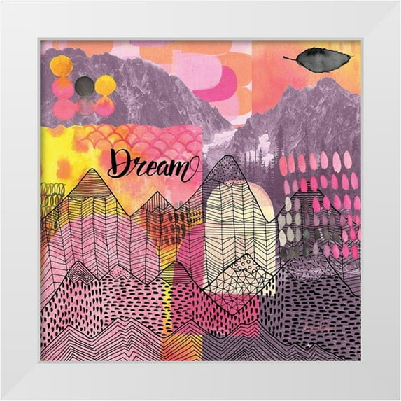 Frazer, Amy 15x15 White Modern Wood Framed Museum Art Print Titled - Mountains Dream