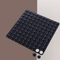 WRISTBIQUE Silicone Rubber Bumper Pads Self-Adhesive Round Cabinet Protectors 100pcs 4.3x4.3x0.2in for Furniture