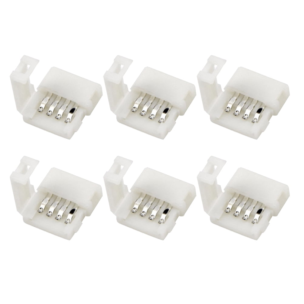 Frcolor 10PCS 5050 4 Pin RGB Corner Connector Corner Clips Buckle LED ...