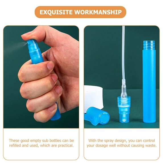 Frcolor 12Pcs Mini Spray Bottles Colored Perfume Bottles Pen Perfume Bottles Portable Empty Spray Bottles