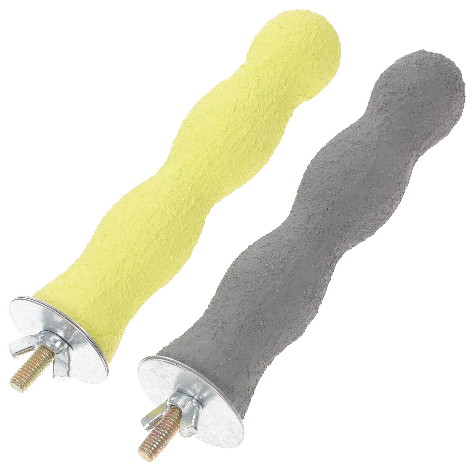 Frcolor 14CM Bird Perch Parrot Stand Parakeet Natural Wood Rough Sand