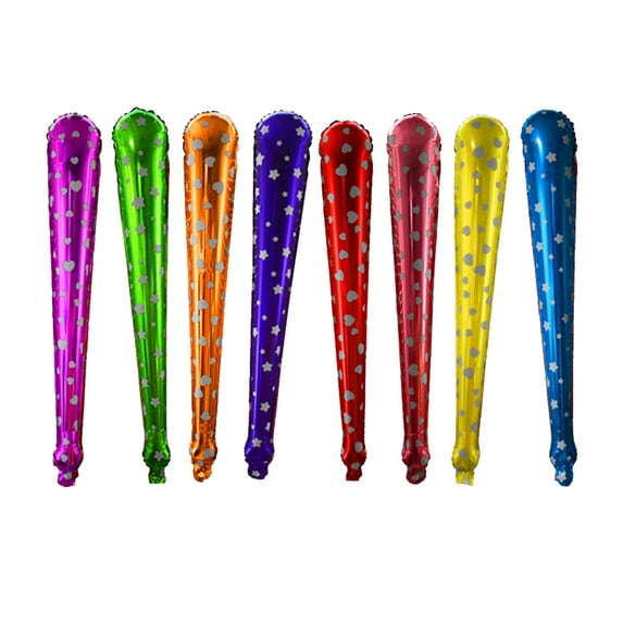 Frcolor 20 Pcs Colorful Inflatable Sticks Concert Noisemaker Cheering Sticks Ring Bell Wedding Party Boom Wand Sporting Events Bar Party Favors (Mixed Color)