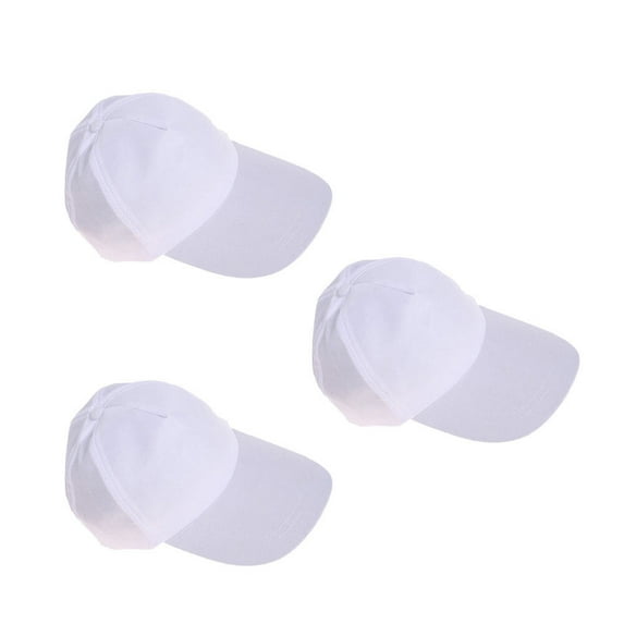 WASHWEPE Baseball Cap White Cotton 3Pcs 6.3x6.3x4.7in
