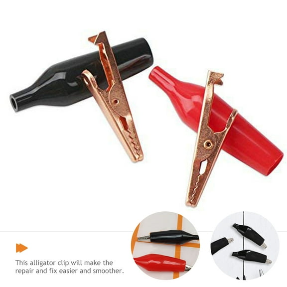 Frcolor 30pcs Alligator Clip Insulated Boots Covered Clip Electrical Clamp