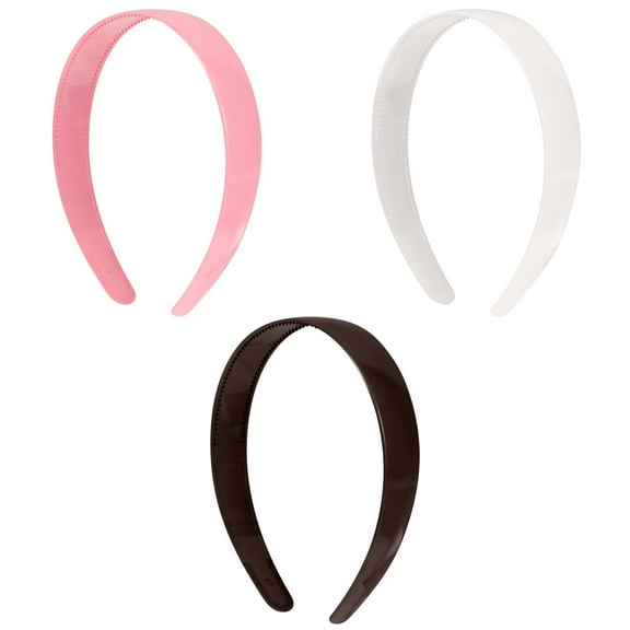 FRCOLOR Toothed Headband 3pcs Toothed Headband Solid Color Hair Band Plastic Hair for Women,5.51"X5.12"X0.98"
