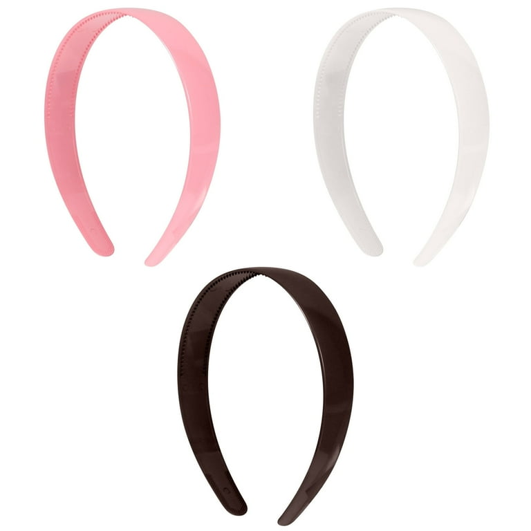 FRCOLOR Toothed Headband 3pcs Toothed Headband Solid Color Hair