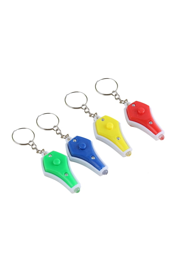 4 Pcs Keychain LED UV Light Keychain Portable Mini Keyring with Money Detector (Random Color)