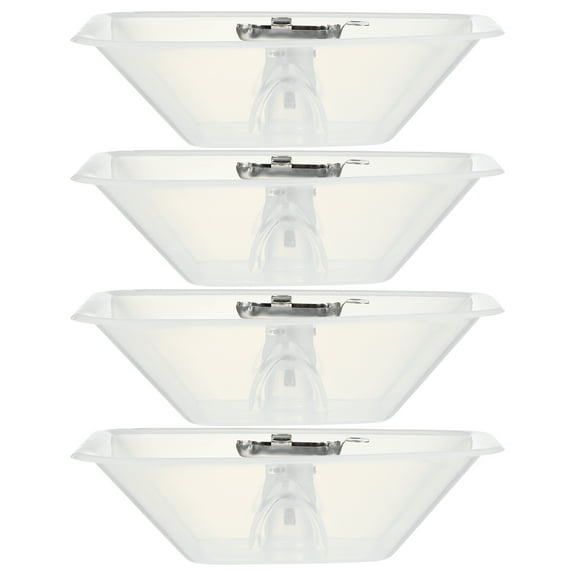 KAKOWELY Range Hood Oil Box Transparent 4Pcs 5.2X5.2X1.3In