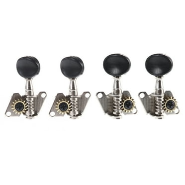 Frcolor 4pcs 2R2L Ukulele Keys Tuning Pegs Machine Heads Tuners for Ukulele 4 String Guitar with Black Button