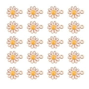 MURDOFFIU Frcolor 50Pcs Daisy Flower Pendants Charms Earring Ornaments DIY Pendants Jewelry Making Accessory for Earrings (White)