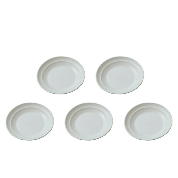 FRCOLOR Microwave Heating Plate for Home Use White Plastic 5 Pieces