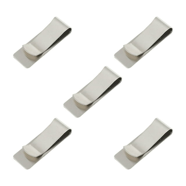 Frcolor 5Pcs Stainless Money Clips Professional Money Holders Multi-function Cash Clips Convenient Cash Clips
